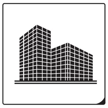 Perspective 3d Wireframe of building Ilustración de archivo