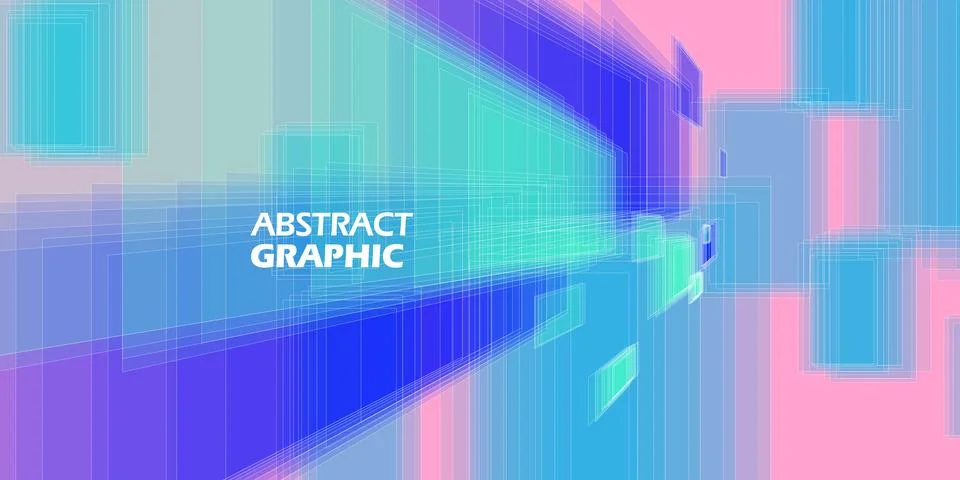 Perspective abstract background, vector illustration. Stock Illustration