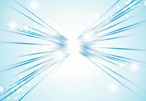 Perspective Abstract bright blue lights and lines background with sparkle and Stock Illustration