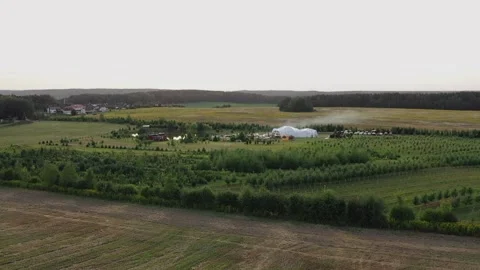 A perspective aerial view of an open-air party. Video stock 138771286