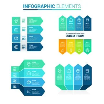Perspective Arrow Infographic Template Ilustración de archivo