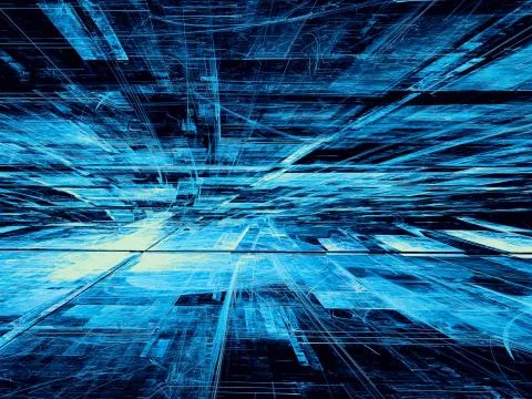 Perspective background - abstract digitally generated tecnology Stock Illustration