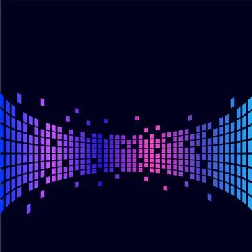 Perspective background made with small squares. Vector background Stock Illustration