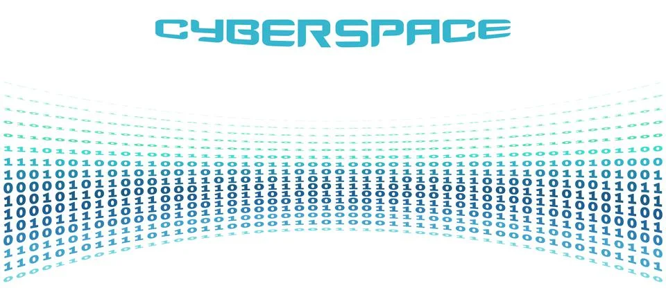 Perspective background by ones and zeros. Pattern with binary code Stock Illustration