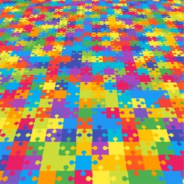 Perspective Background Puzzle. Jigsaw Puzzle. 스톡 일러스트