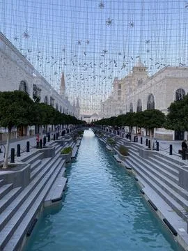 Perspective. Canal.   Stock Photos