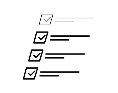 Perspective checklist vector illustration, Completed tasks linear icon, Appro イラスト素材