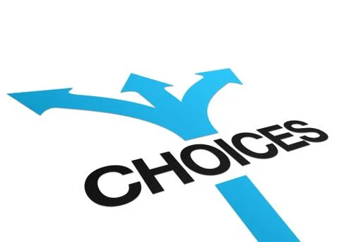 Perspective choices sign Stock Illustration