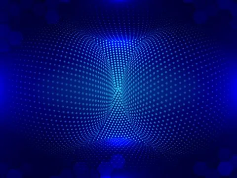 Perspective circle with the effect of glow and glare Stock Illustration