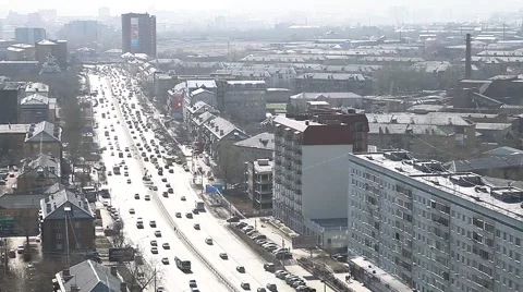 Perspective on the City Avenue Stock Footage 64369560