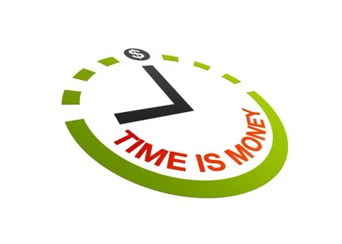 Perspective clock Stock Illustration