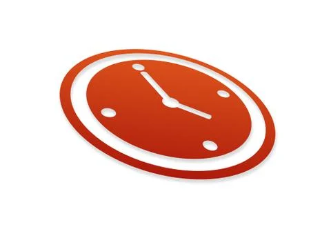 Perspective clock Stock Illustration