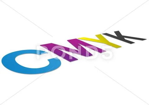 Perspective cmyk sign Stock Illustration