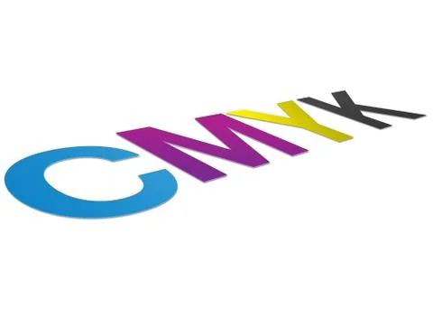 Perspective cmyk sign Stock Illustration