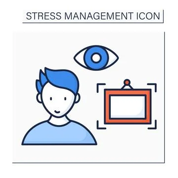 Perspective color icon Stock Illustration