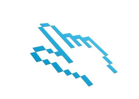 Perspective computer cursor Stock Illustration