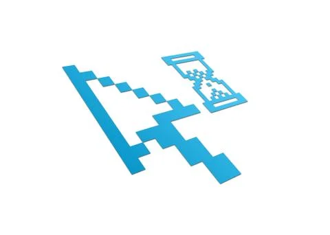 Perspective computer cursor Stock Illustration