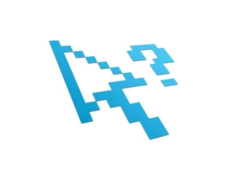 Perspective computer cursor Stock Illustration