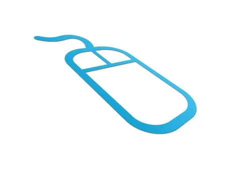 Perspective computer mouse Illustrazione stock