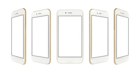 Perspective concept of empty screen smartphone isolated Stock Photos