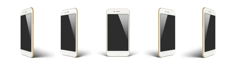 Perspective concept of empty screen smartphone isolated Stock Photos