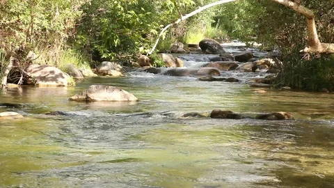 Perspective of Creek down Short Falls Stock-Footage 78025679