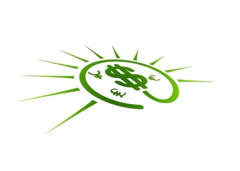 Perspective currency Stock Illustration