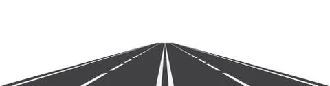 Perspective of curved road Stock Illustration