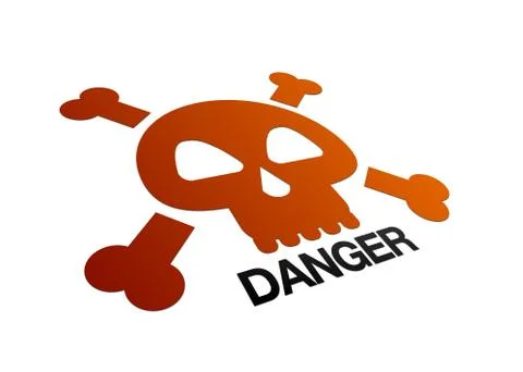 Perspective danger sign Stock Illustration
