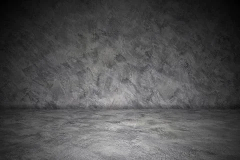 Perspective Dark cement floor or concrete Stock Illustration