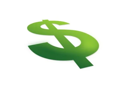 Perspective dollar sign Stock Illustration