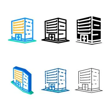 Perspective drawing architectural drafter color icon vector designs Stock Illustration