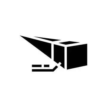 Perspective drawing architectural drafter glyph icon vector illustration Stock Illustration