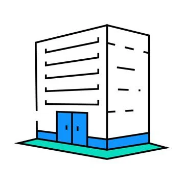 Perspective drawing architectural drafter icon color illustration 스톡 일러스트