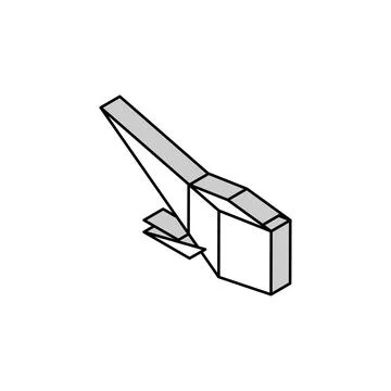 Perspective drawing architectural drafter isometric icon vector illustration Stock Illustration