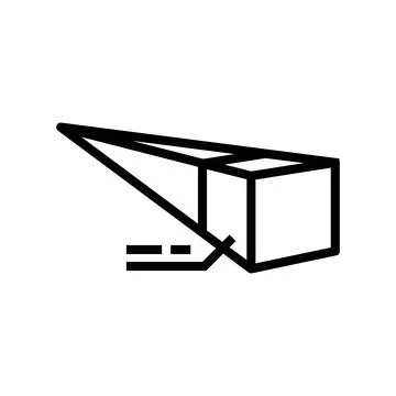 Perspective drawing architectural drafter line icon vector illustration Stock Illustration