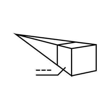Perspective drawing architectural drafter line icon vector illustration Illustrazione stock