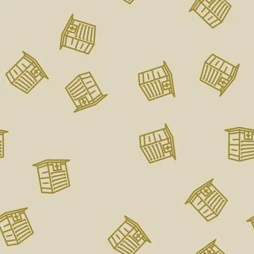 Perspective drawing architectural drafter line vector seamless pattern Illustrazione stock