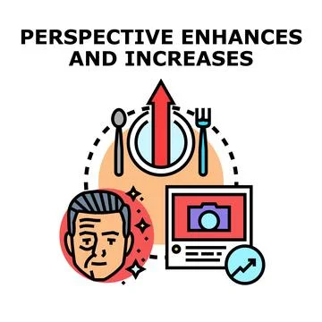 Perspective enhancing and increasing a man's life Stock Illustration