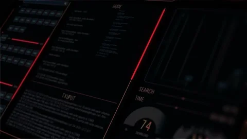 Perspective futuristic user interface with HUD and infographic elements Stock Footage 140915951