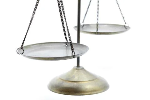 Perspective of golden scale Stock Photos