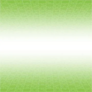 Perspective Green Puzzles Pieces - Vector Jigsaw Stock Illustration