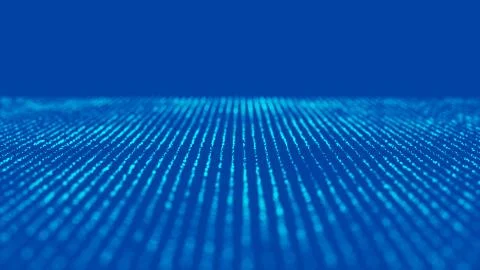 Perspective grid. Abstract mesh background. Polygonal mountains. Stock Illustration