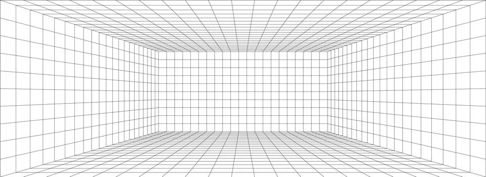 Perspective grid background 3d Vector illustration. Model projection background Stock Illustration