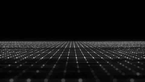 Perspective grid background. Abstract wireframe landscape. Stock Footage 275203622