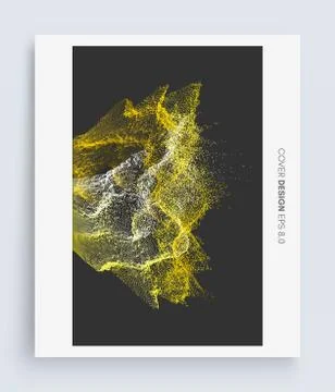 Perspective grid background. Cover design template. Vector illustration. Stock Illustration