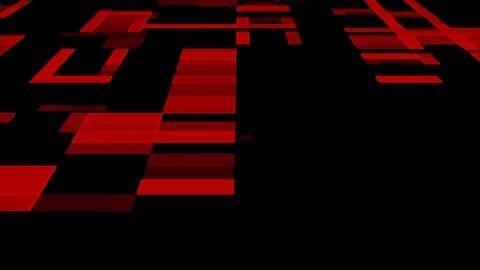 Perspective Grid Blocks - Dynamic Flow Rectangle Planar Motion Graphic Stock Footage 301161547