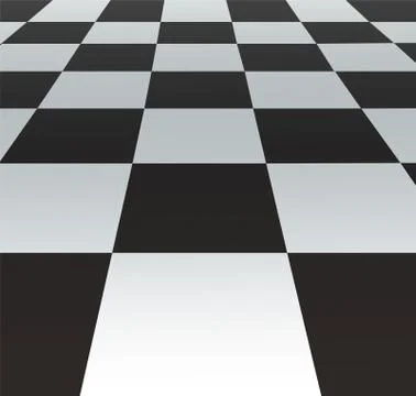 Perspective grid. chessboard background Stock Illustration