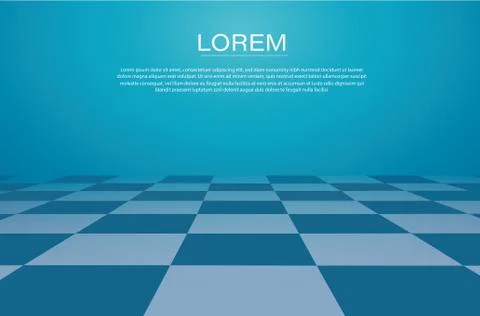 Perspective grid. chessboard background vector Stock Illustration