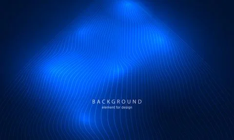 Perspective grid with depth of field effect. Abstract wireframe landscape. De Stock Illustration